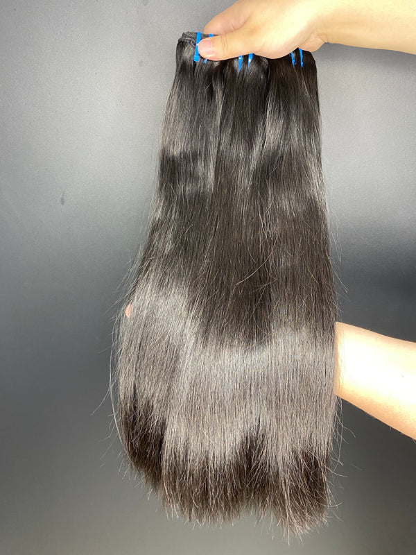 15A Pure Raw Hair Double Drawn Straight Hair Unprocessed Raw Hair 3 Bundles Deal