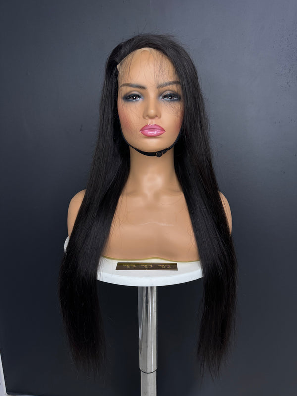 Nature Black Top Virgin Hair Wig Straight Hair Custom Wig 5*5 HD Lace 180% Density Wig